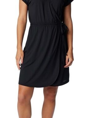 Columbia Chill River Black Wrap-Front Active Dress